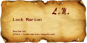 Lock Marion névjegykártya